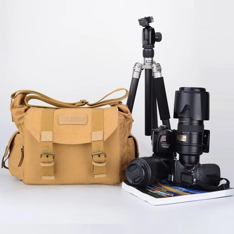 F1 холст Профессиональный DSLR одно плечо сумка Открытый путешествия фотографии камера защитные сумки для sony Canon Nikon Olympus