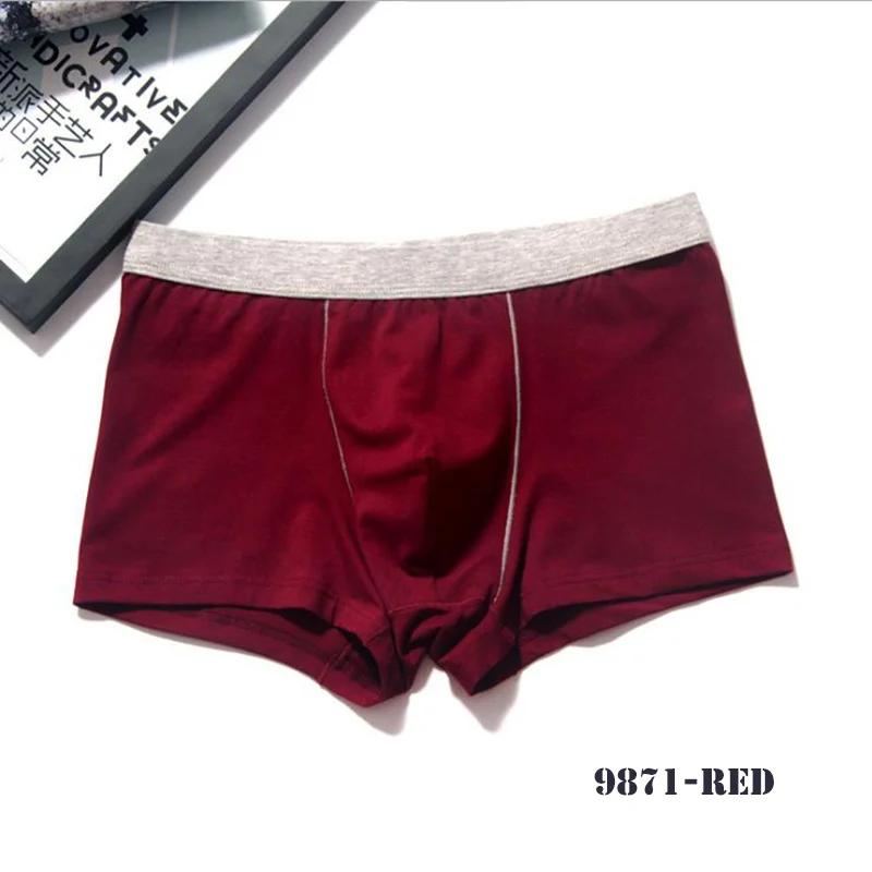 Мужское нижнее белье, хлопок, 4XL, Cueca, мужские трусы-боксеры, Calvn, боксеры, нижнее белье для мужчин, бренд 3XL, мужские трусы-боксеры, мужские трусы - Цвет: 9871RED