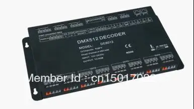 Бесплатная доставка контроллер DMX512 и светодиодный RGB-драйвер RGB 12 каналов драйвер