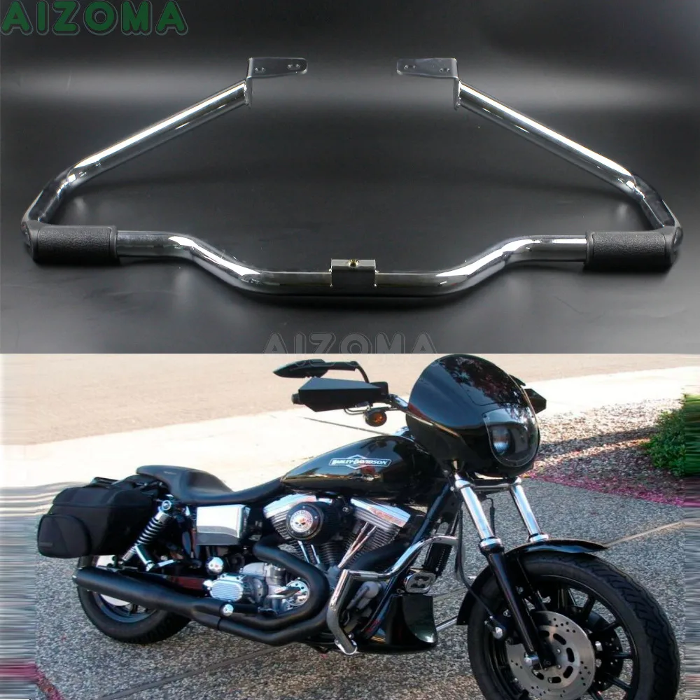 Хромированные противоударные полосы для мотоциклетного двигателя Harley Dyna Super Wide