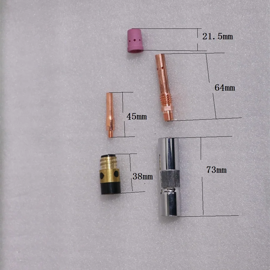 

CO2 Mig Mag welding torch Panasonic 1PCS KR350A swan neck contact tip holder gas nozzle M6*45MM