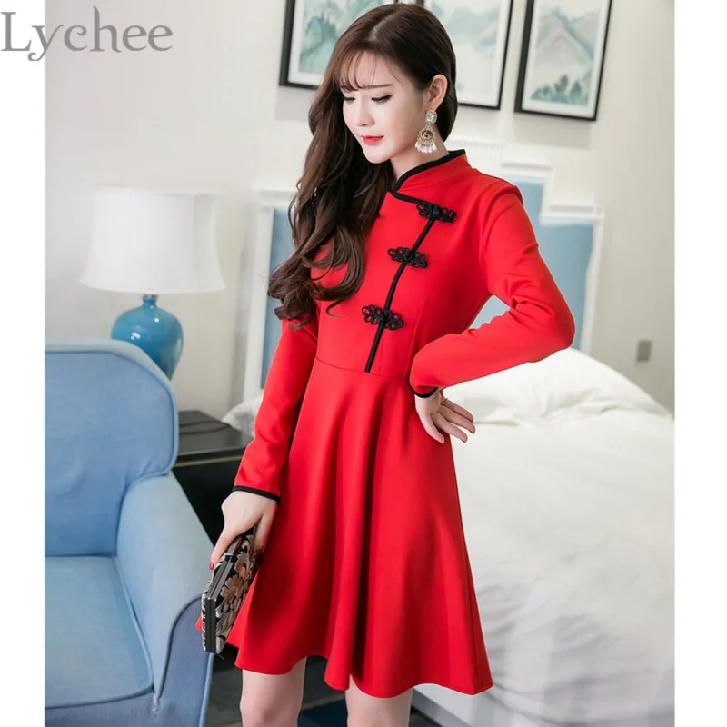 Элегантное Сексуальное Женское традиционное китайское платье Ципао Lychee с