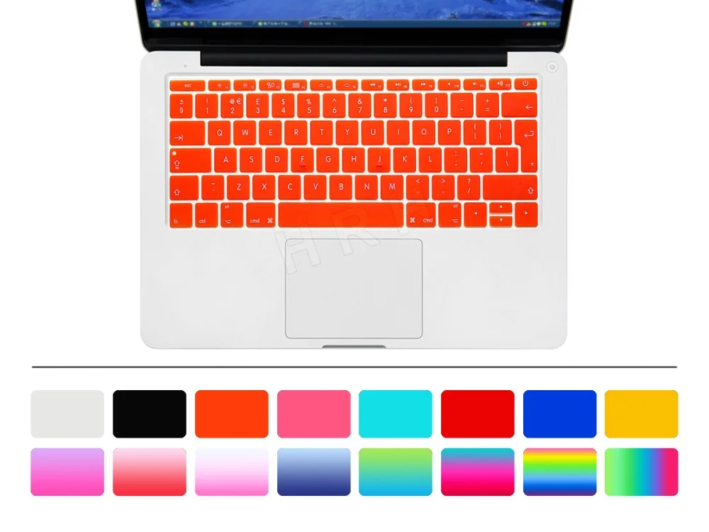 2017 ЕС раскладка английская клавиатура обложка кожа для нового Macbook Mac Pro 13 &quotA1708 Non