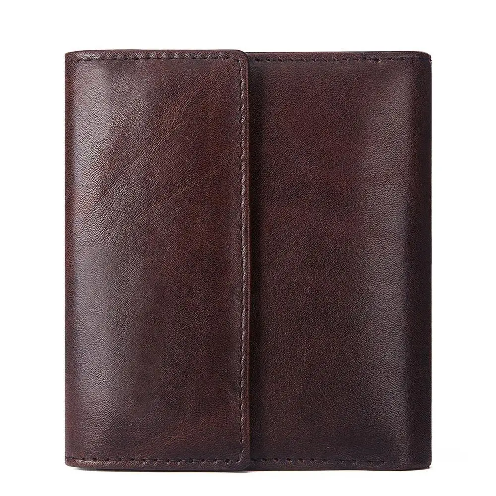 Мужской кошелек из воловьей кожи с масляным воском кошельки натуральной