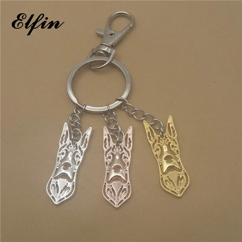 Брелок Elfin с надписью немецкий дог модные ювелирные украшения в виде животных