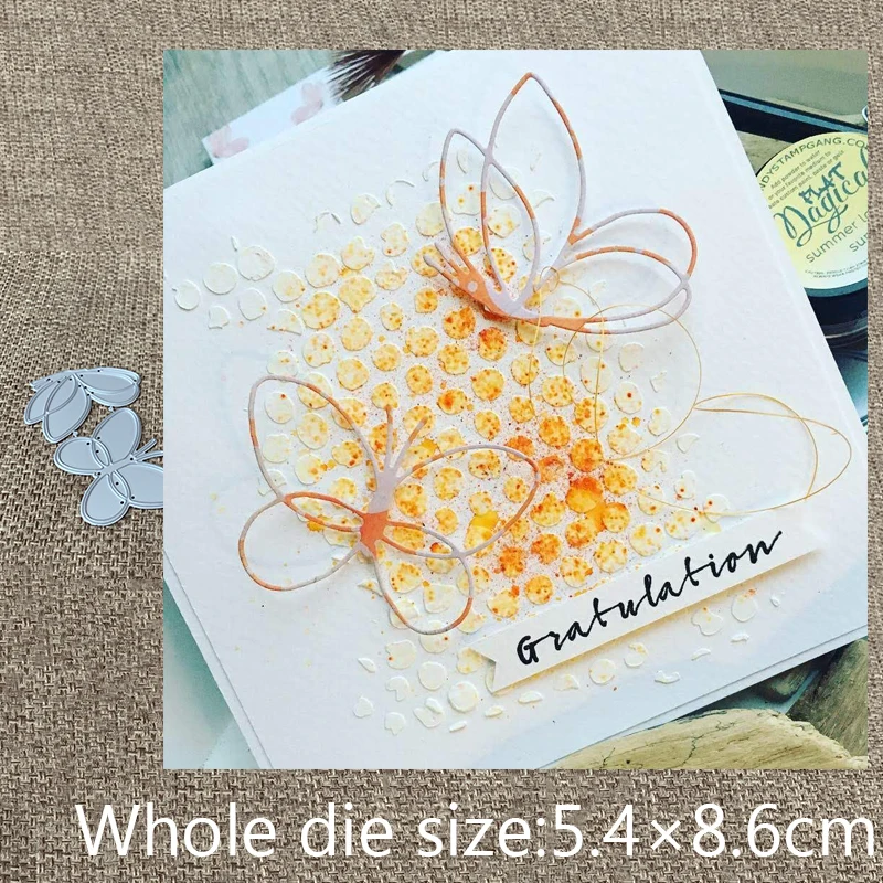 

Металлические высекальные штампы XLDesign, 2 шт., украшение в виде бабочки, для скрапбукинга, альбома, бумаги, карточек, ремесло, тиснение, высечк...