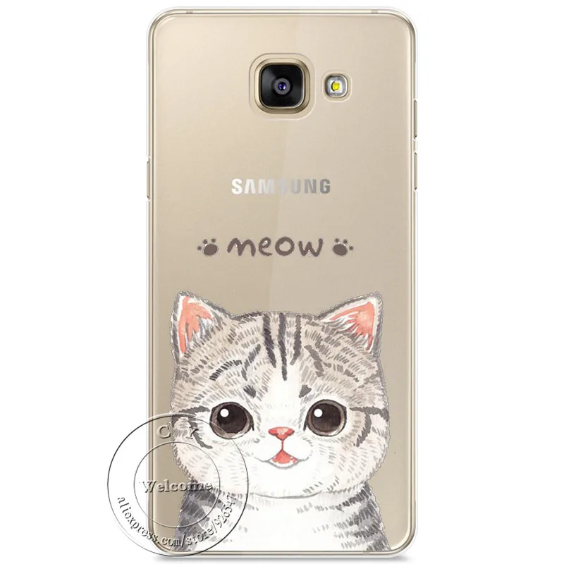 Жесткий чехол с милым мультяшным котом для Samsung Galaxy A3 A5 A7 J1 J3 J4 J5 J6 J7 J8 A6 A8 Plus 2018 2016