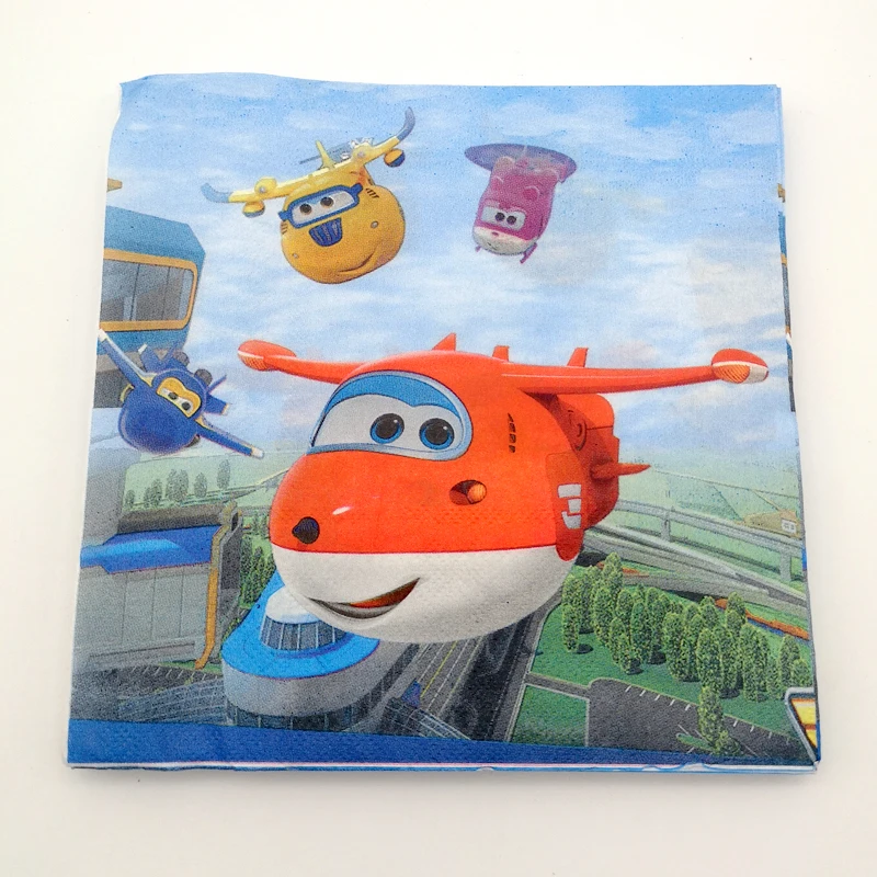 Super Wings/Superwings тематические салфетки для украшения бумажные с днем рождения