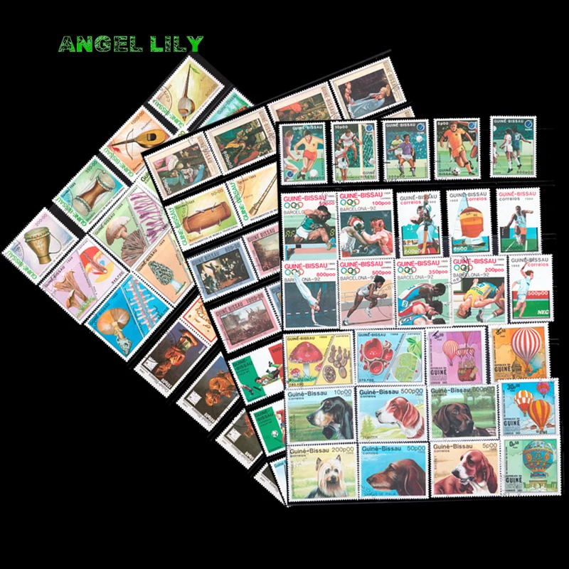 

95 PCS Unused Middle And Big Size Postage Stamps With Post Mark From Guinea-Bissau For Collection