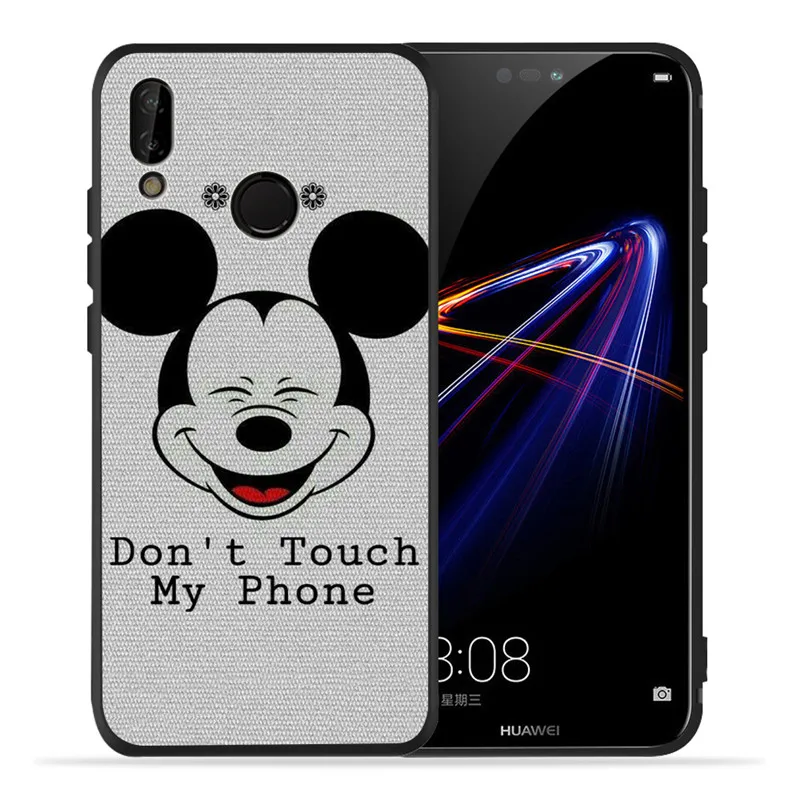 И надписью Don't touch my phone (не трогай мой для Huawei P8 P10 P20 P30 Mate 10 20 Honor 8 8X 8C 9 Lite Plus Pro