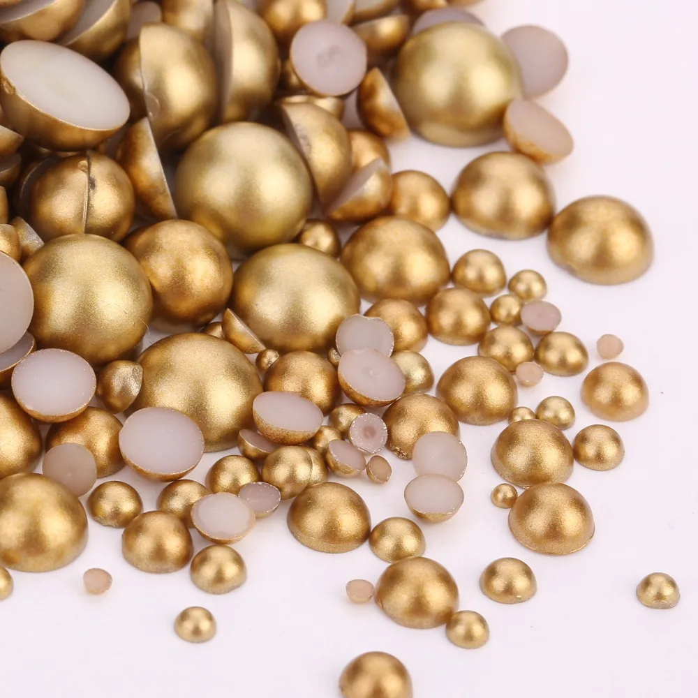 Смешанные акриловые бусины с имитацией жемчуга полукруглые 3 мм 4 5 6 8 10 1000 шт. для