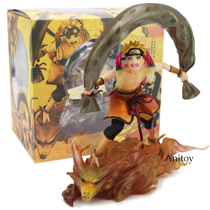 Наруто сурпуден Узумаки Наруто Fujin/Uchiha Sasuke Raijin ПВХ фигурка Коллекционная модель игрушки 16,5-18 см