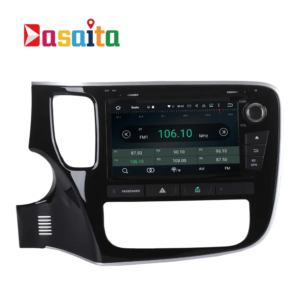 Dasaita " Android 8,0 Восьмиядерный Автомобильный gps для Mitsubishi Outlander dvd-плеер стерео Авто радио головное устройство Мультимедиа Видео