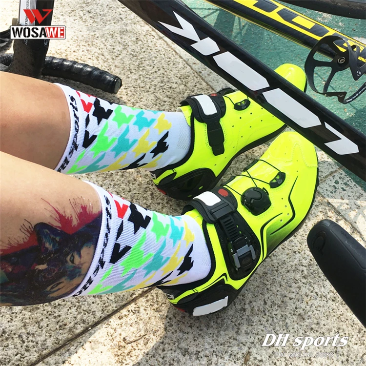 WOSAWE спортивные носки с цветами для велоспорта хлопковые ультратонкие дышащие до