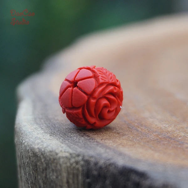 Бусины Из киновари шарик мала бусины 8/10/12 мм 50 шт.