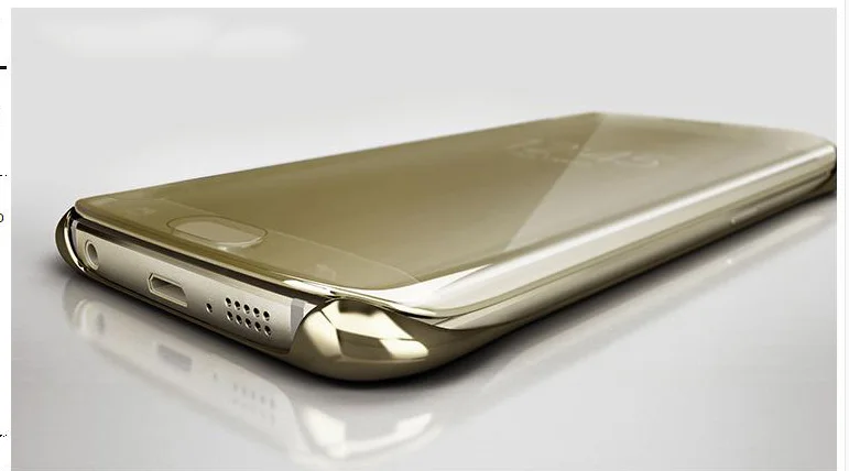 Прозрачный чехол для Samsung GALAXY S6 Edge plus/ s7 / edge зеркальный откидной экран кожаный