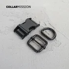 (Металлическая пряжка + Регулируемая пряжка + D кольцонабор) позолоченная металлическая пряжка безопасная застежка сделай сам 20 мм воротник Швейные аксессуары черный