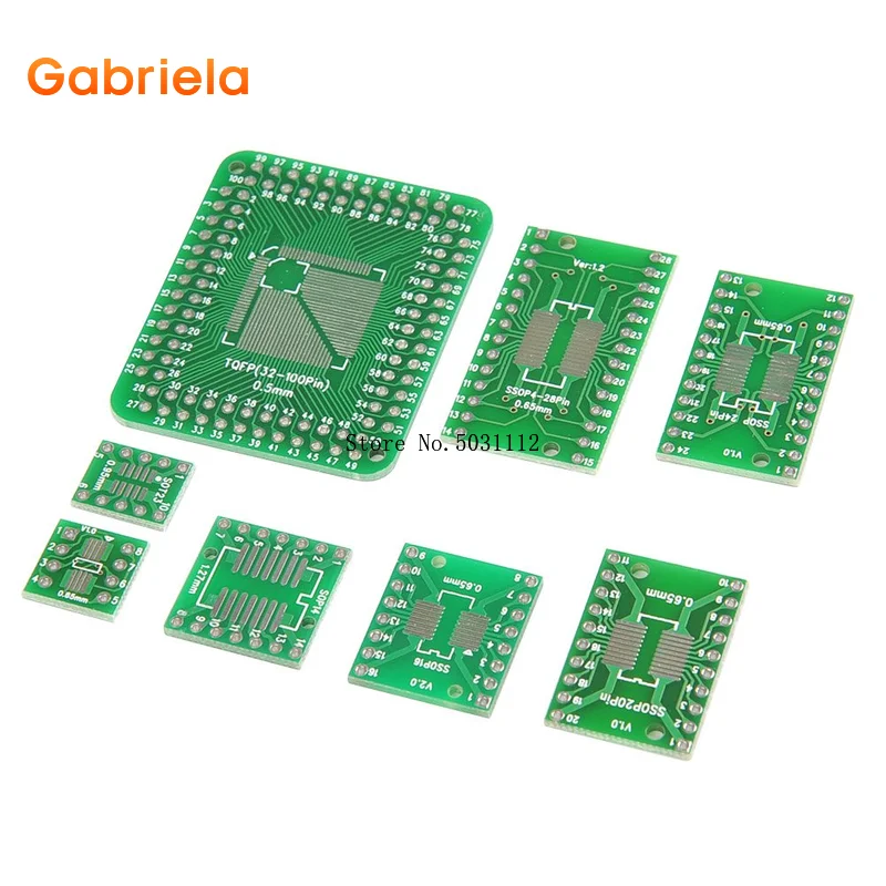 8 видов футболок для выведения токсинов, 40 шт PCB прототип Панели SMD для DIP адаптер пластина преобразователь Кб(32-44-48 64 84 100) SOP-ов) TSSOP 8 10 14 16 20 23 24 28