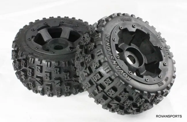 

baja rear new knobby tire set tyre 85079 for baja 5b ss HPI Km Rovan free shipping