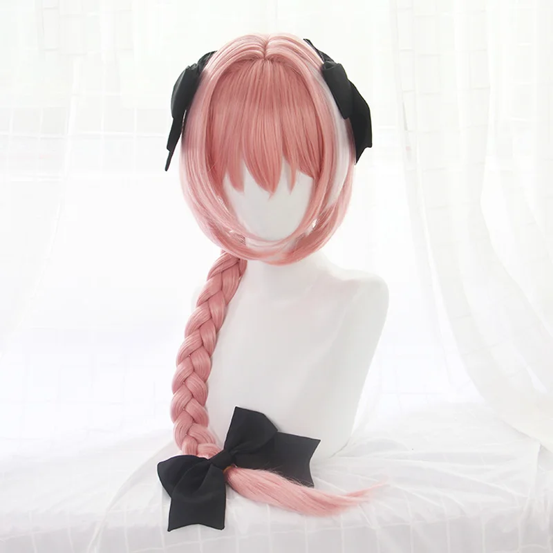 Новое поступление игра Fate Apocryph Astolfo Косплей Парики 75 см розовый термостойкий