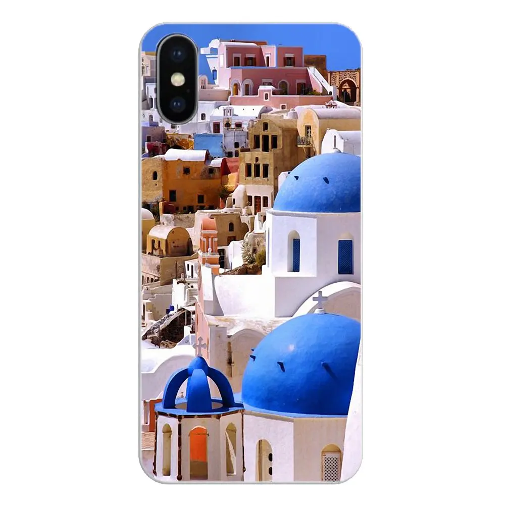 Cases For Huawei Honor 8 8C 8X 9 10 7A 7C Mate 20 Lite Pro P Smart Plus Oia Santorini Sea Greece Scenery Sunset vacation spot |