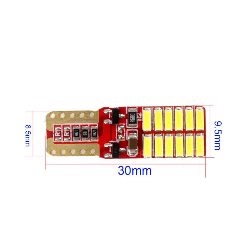 Светильник свет белый Canbus безотказный T 10 W5W 168 24SMD 3014 Светодиодный ные светильник