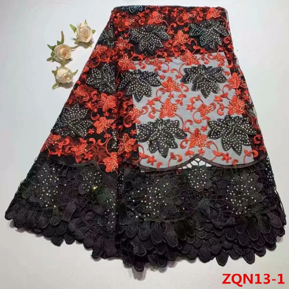 

2019 Hot sale nigerian guipure lace fabric embroidery cord lace for dress african water soluble lace fabric