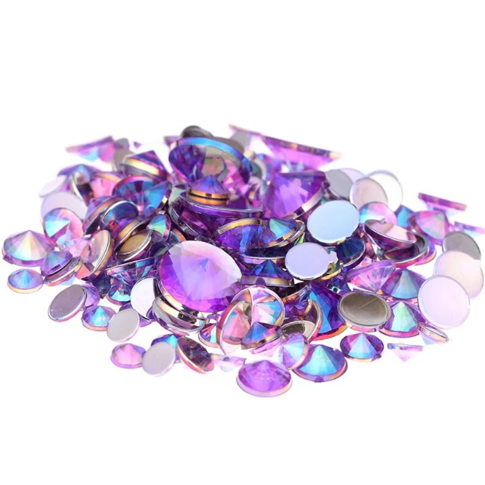 Стразы акриловые DIY Bling Lt Фиолетовые AB в форме спутника граненые Акриловые Камни с