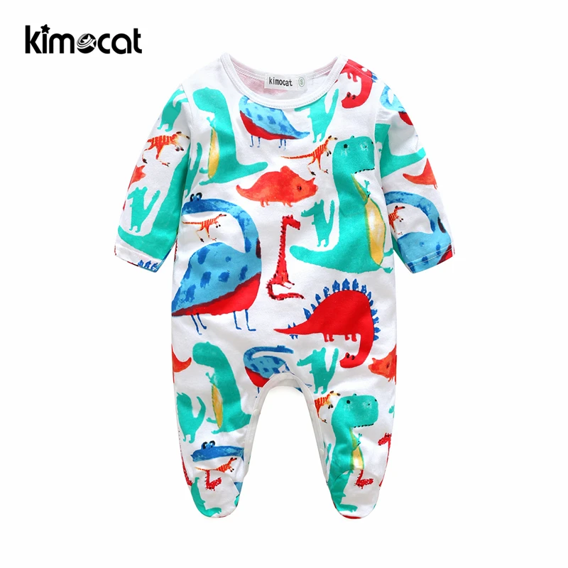 

Kimocat Baby Long Sleeve Baby Clothing Boys Romper Jumpsuit Clothes Cotton Cartoon Dinosaur Animal Jumpsuits Infant Girl Rompers