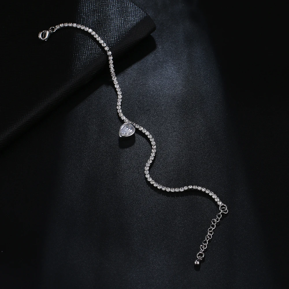 FAMSHIN модные капли воды кубического циркония Бесконечность Браслеты для женщин