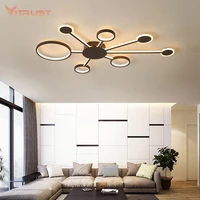 creative home deco ceiling lamp coffee color surface mounted ceiling light fixture living room bedroom home ac85 265v