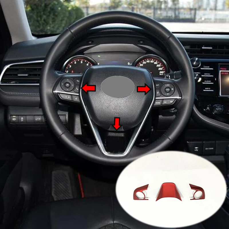 Внутренний декоративный чехол на руль для Toyota RAV4 RAV 4 2019 ABS|Хромирование| |