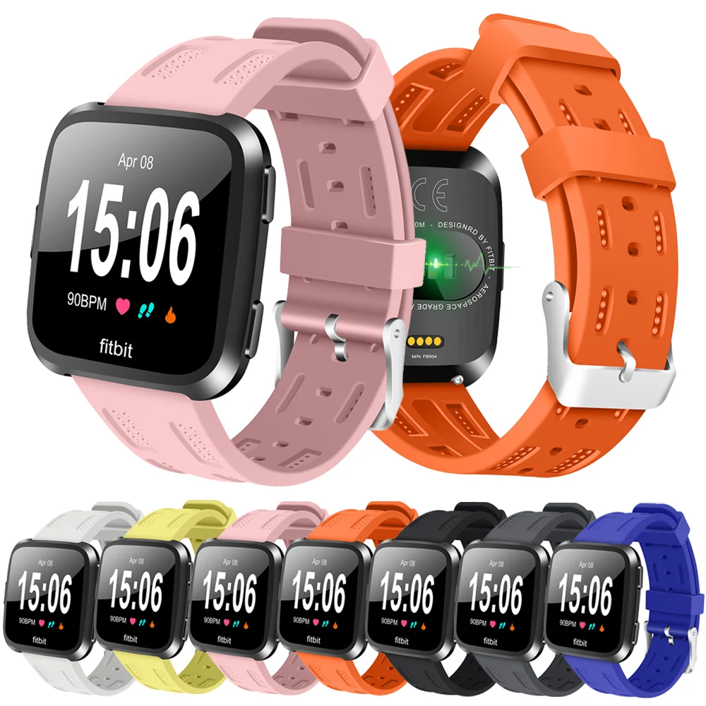 Модный спортивный силиконовый ремешок сменный Браслет для Fitbit Versa резиновый