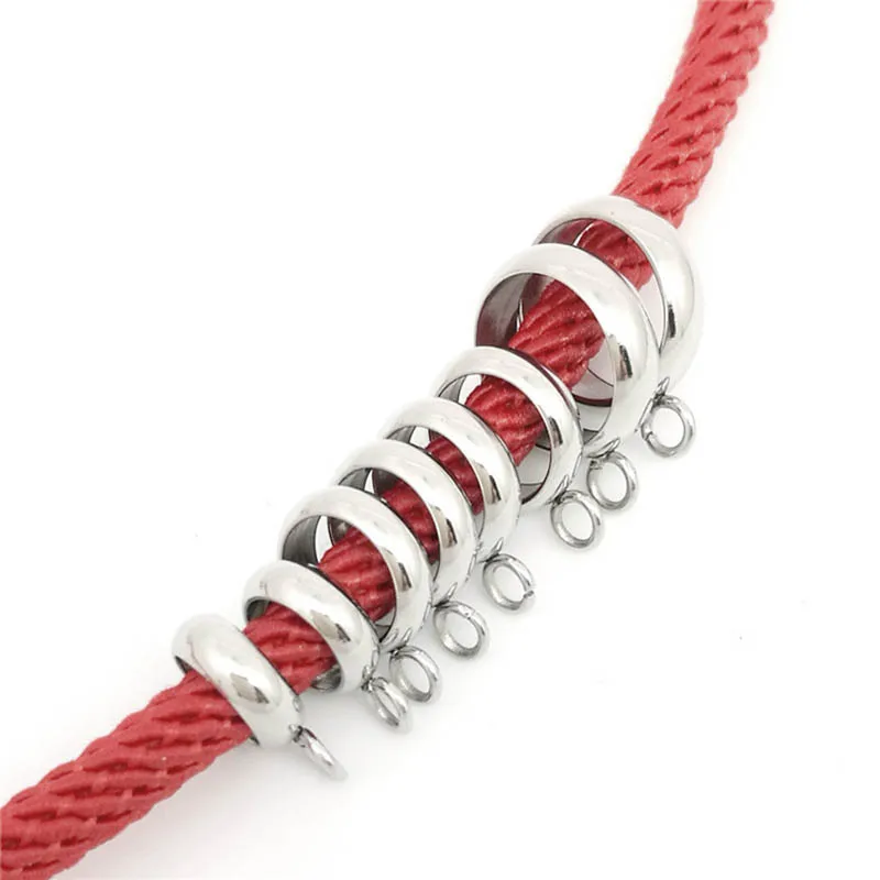 10 шт из нержавеющей стали разделительные бусины с кольцом Connetor Fit Шарм Подвески для Diy ювелирные изделия, изготовление браслетов ожерелье аксессуары