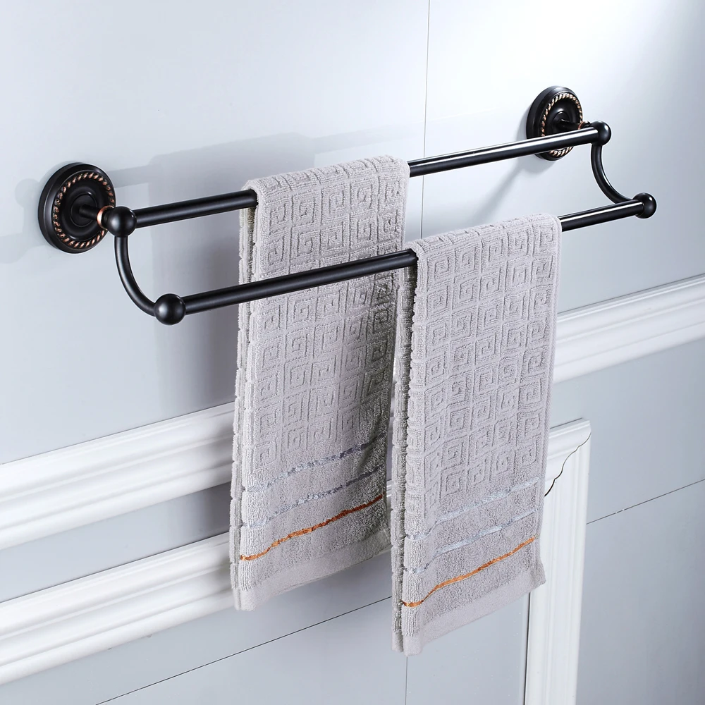 Набор аксессуаров для ванной Leyden черное латунное кольцо полотенец держатель