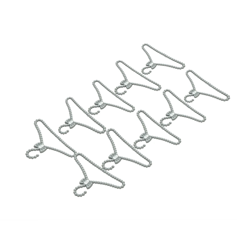 10 шт./лот аксессуары для кукол девочек пластиковые Серебристые серые вешалки с