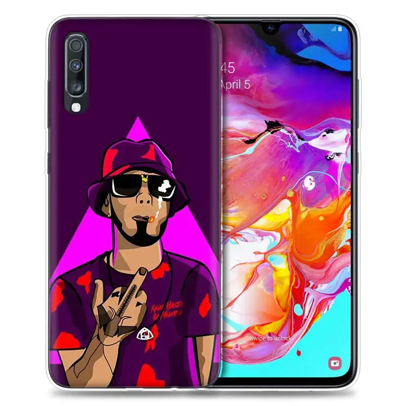 Anuel Aa Ozuna чехол для samsung Galaxy A50 A70 A80 A60 A40 A30 A20 A10 M40 M30 M20 M10 A6 A8 плюс ТПУ чехол с крышкой крышка