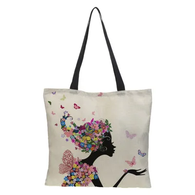 RAVIDINO Tote Повседневное Пляжная сумка большой Ёмкость складной продуктовый Многоразовые Высокое Класс Лен Для женщин серии хозяйственная сумка 43 см* 43 см - Цвет: G-C08