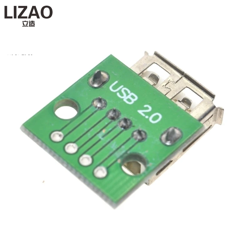 10 шт. USB2.0 переходник с женского на 4P DIP Switch плата адаптера модуль USB адаптер