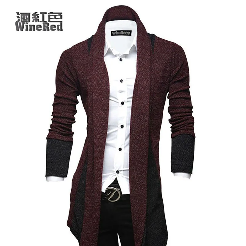 Новинка 2018 мужской комбинированный кардиган с рисунком свитер Мужская одежда