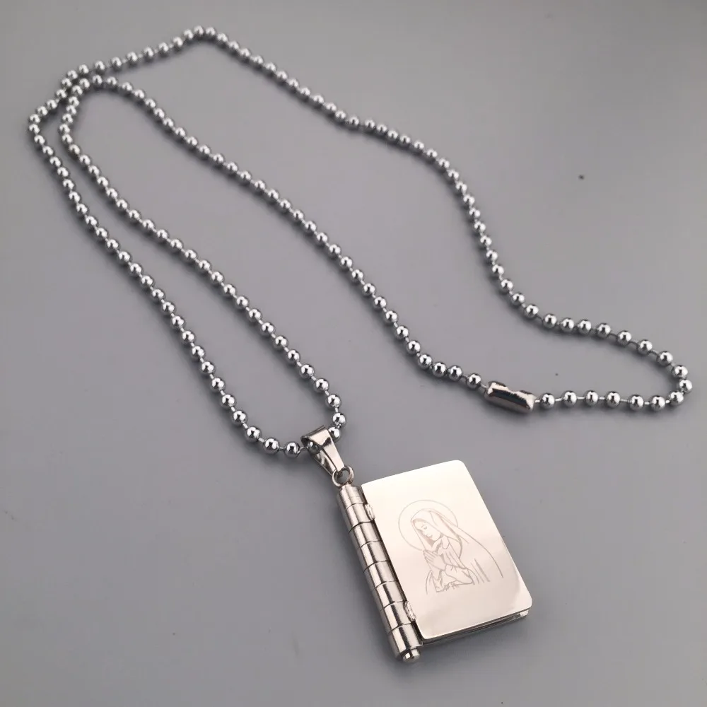 Девы Марии прямоугольник фото медальон кулон богиня крест мяч цепи Цепочки и