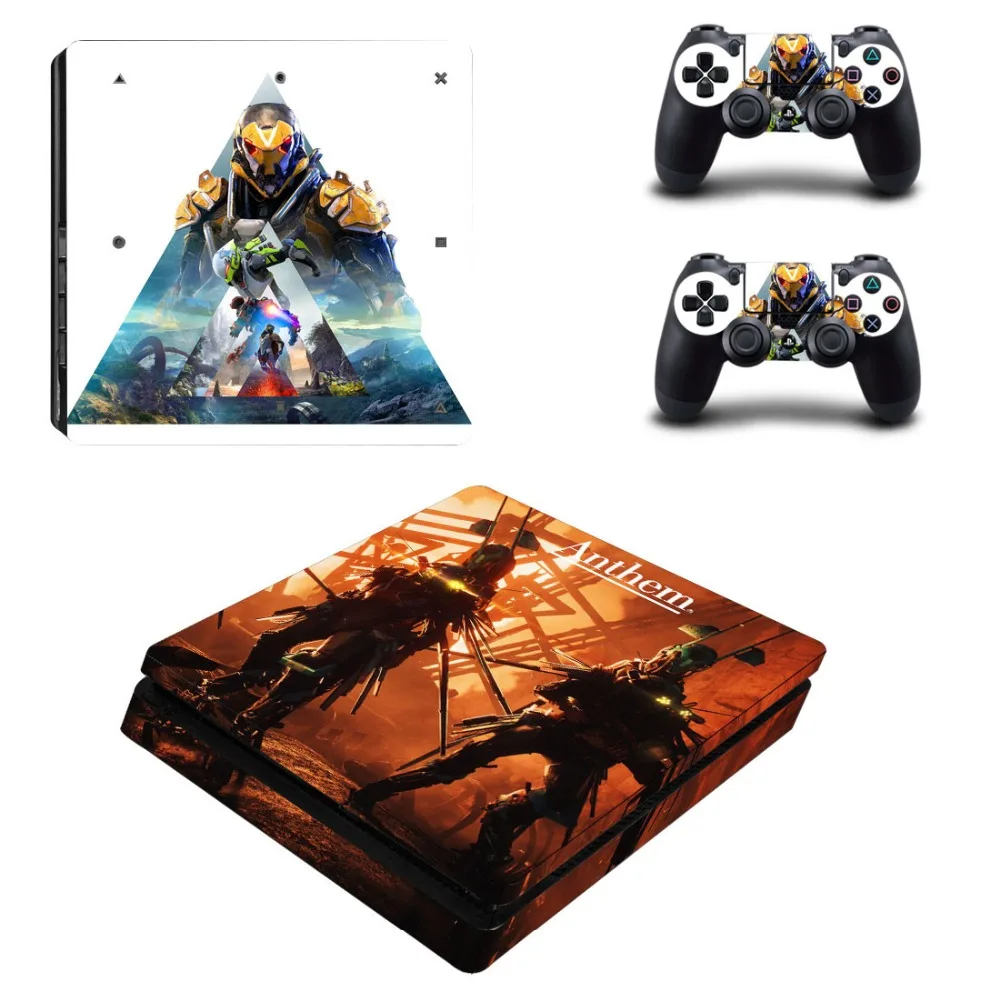 Игра Anthem PS4 тонкая кожа Виниловая наклейка, стикер для Playstation 4 консоли и 2 контроллеры PS4 тонкая кожа Стикеры