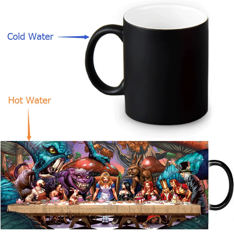 Пользовательские 12 унций морфин кружки Алиса в стране чудес кофе чай молоко