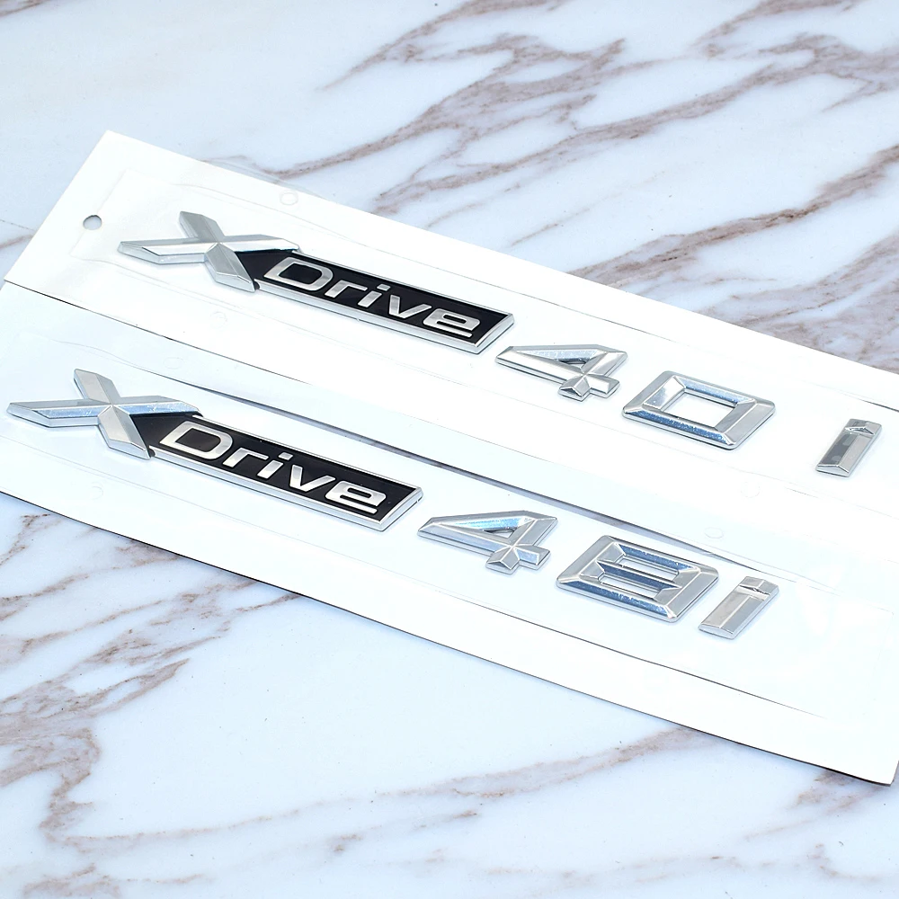 

ABS Chrome Car xdrive Emblem Trim Sticker xdrive 20i 25i 28i 30i 35i 40i 48i 50i For BMW X1 X3 X4 X5 X6