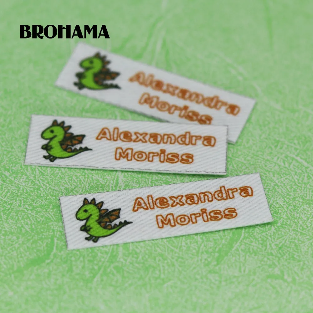 120 pieces Custom logo labels Name iron on label Clothing tags Organic Cotton Labels | Дом и сад