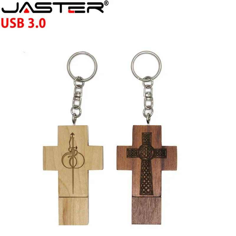 JASTER USB 3 0 логотип клиента деревянный Флешка крест карта памяти 8 ГБ 16 32 кресты флэш