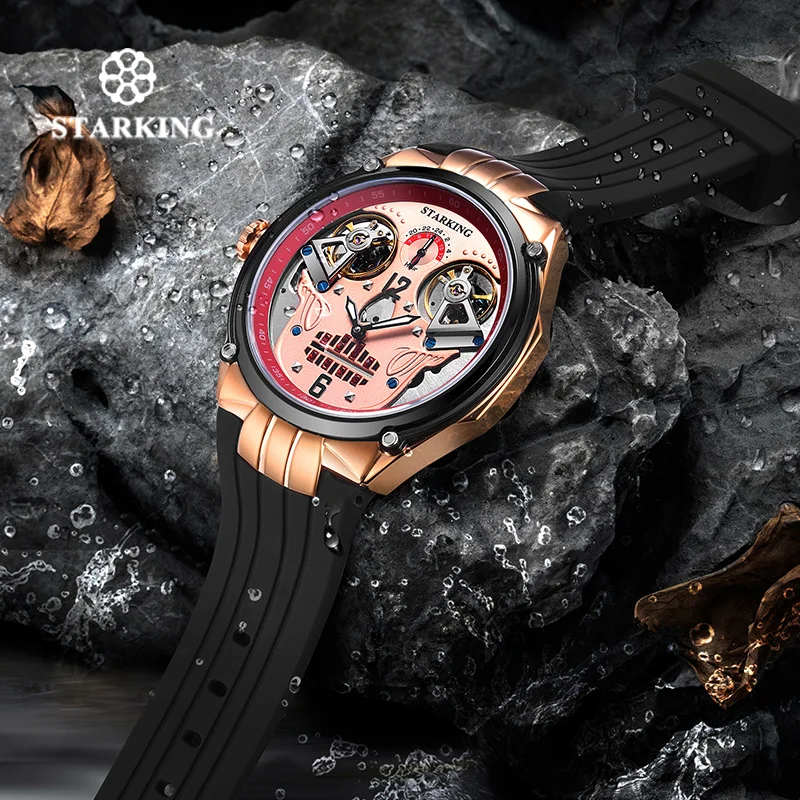 STARKING часы мужские 50 м водонепроницаемые классные новые дизайнерские двойные