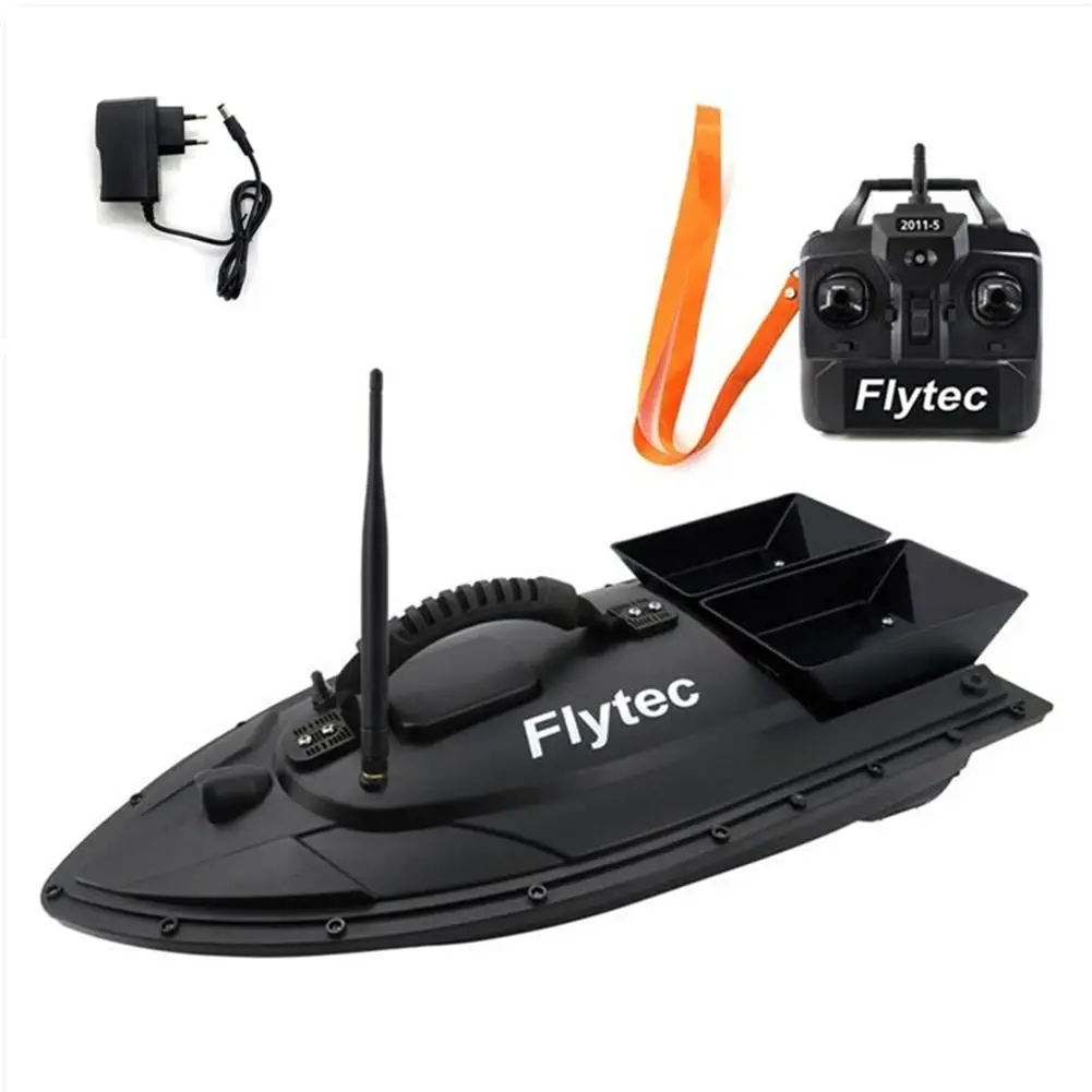 Fishing Equipment Accessory Tool 500 Meters Intelligent Smart RC Bait Boat Toy Double Warehouse Bait Fishing Package Repair - Цвет: black EU