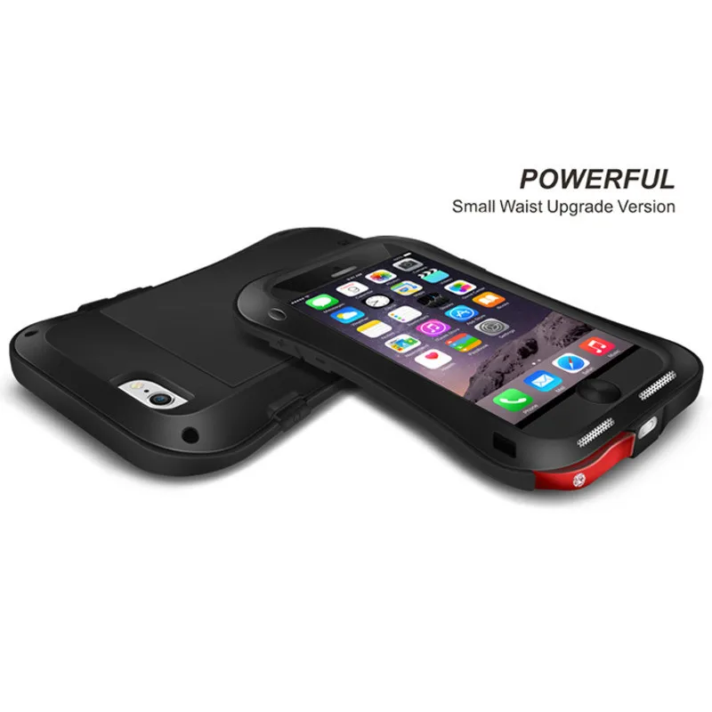 2018 Best Quality Small Waist Metal Armor Case For iPhone 6 6s Plus Aluminum Cover Water/Shock/Rain Proof 6Plus |