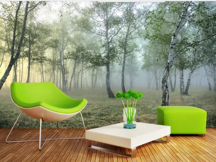 Современные кирпичные обои на заказ фантазия лес пейзаж 3D стены для дивана ТВ